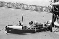 Lifeboat off Hastings Pier